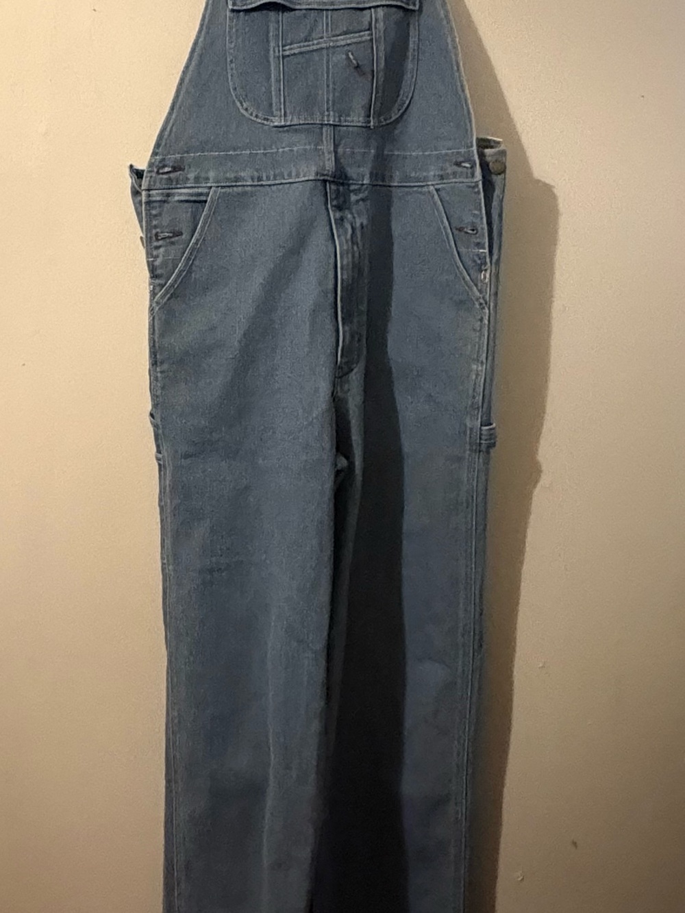 Classic Relaxed Light Blue Denim Overalls